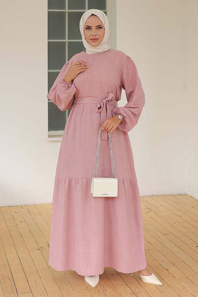 TOFİSA Tiered Dress Rose - 26624