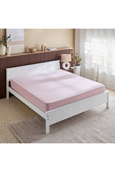 Home Box Derby Solid Microfiber Double Fitted Sheet 140x200+25 cm