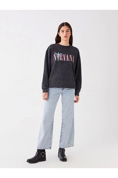LC Waikiki Γυναικείο τζιν παντελόνι LCW Jeans Indigo Wideleg