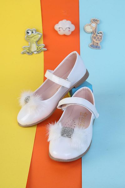 Moda Lime Pantofi de balerină cu toc mic pentru fete