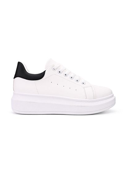 Tmall Pantofi sport pentru femei, din piele ecologică, D1424, albi și negri