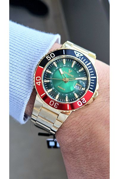 Raymond Rym-61003 Men's Wristwatch - Steel Case and Cord - 2 Years Warranty
