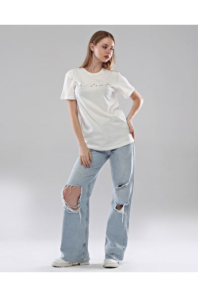 Barış Unisex Tişört - Beyaz