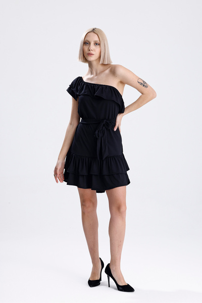 muub's Μίνι φόρεμα Tonaro της Muub με βολάν με έναν ιμάντα ώμου