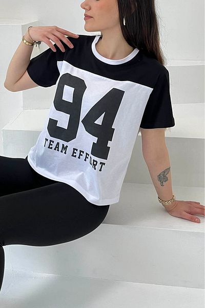 TOFİSA Printed Short Sleeve T-Shirt White - 27032