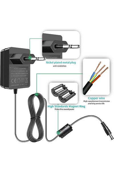 CLASSLIGHTS Sursă de alimentare AC/DC 5V 2A, 10W cu mufă DC2.1 ElectroAZ - Negru