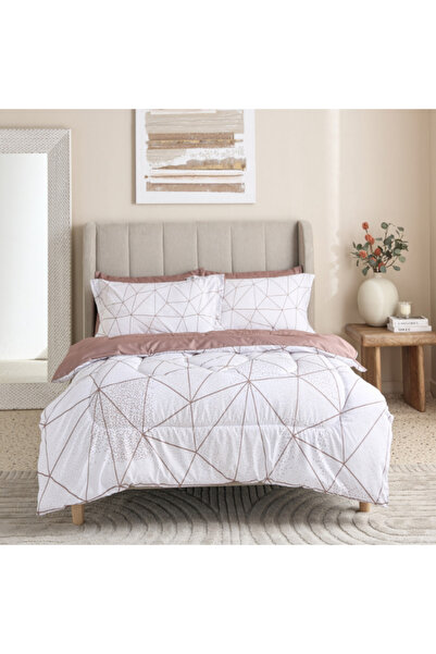 Home Box Hampton Dotry 6-Piece Microfiber Printed BIAB Twin Comforter Set -160x240 cm