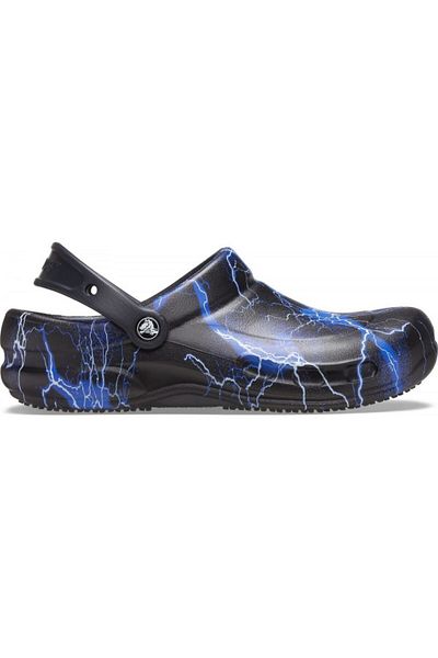 Crocs Clogs Bistro Graphic Clog 37-38 Eu - M5/w7 Us Black - Black/lightning Bolts