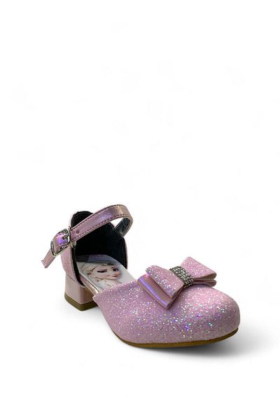 Frozen 23 Girl's Pink Glitter Heeled Evening Dress Shoes