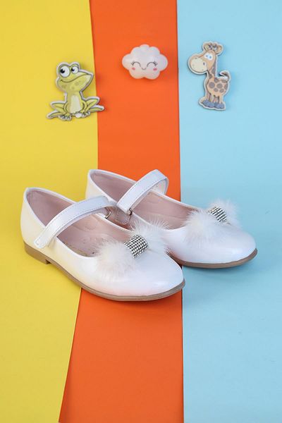 Moda Lime Pantofi de balerină cu toc mic pentru fete