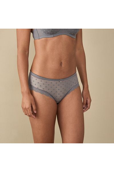 FAV Mesh Detail Bikini Briefs with Bow Detail