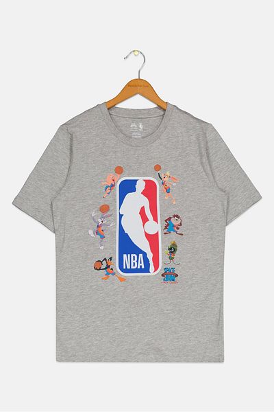 NBA Kids Boy Space Jam Short Sleeve Outdoor T Shirt, Grey
