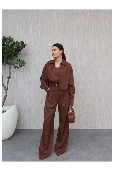 ESRAHELVACI Set triplu pantaloni cu talie înaltă
