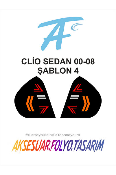 aksesuar folyo tasarım رينو كليو 2 سيدان ستوب فويل