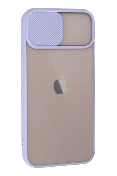 NewFace iPhone 13 Case Palm Frosted Camera Sliding Silicone - Lilac Alsat