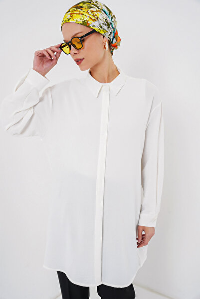 Bigdart Dámska tunika s dlhou košeľou 5945 - biela