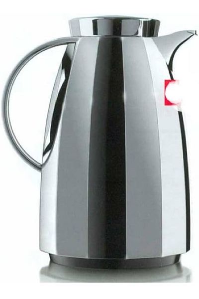 emsa Auberge 1.5L Vacuum Flask, Chrome – Screw Top, Leak-Proof, 12h Hot & 24h Cold Retention