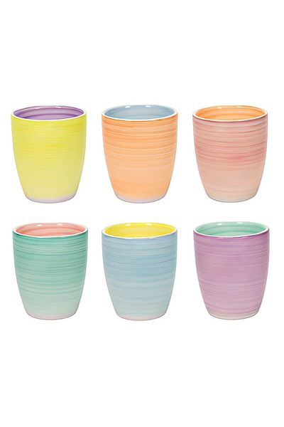 Tavola Cappuccino coffee cups set of 6 350 ml PASTEL