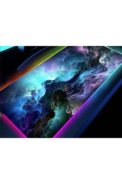zola Mouse pad, RGB illumination, anti-slip, rubberised for gaming, wave pattern, 90x40 cm