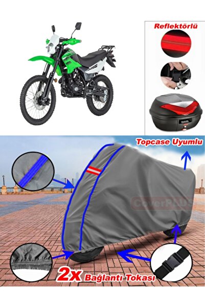 CoverPlus حقيبة خلفية من القماش المشمع Mondial X-Treme Moto Cross باللون الرم...