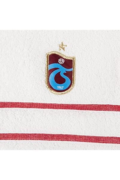 STOREMAX Lvnmblya Trabzonspor Licensed Coat of Arms Printed 100% Cotton Bath Towel, White, 90X150 cm Shop Deesing
