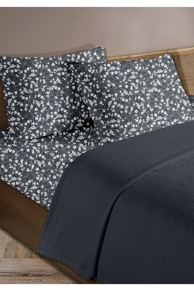 Evim 100% βαμβάκι Olivia Navy Blue Μονό Σετ Πικέ 160 x 230 cm