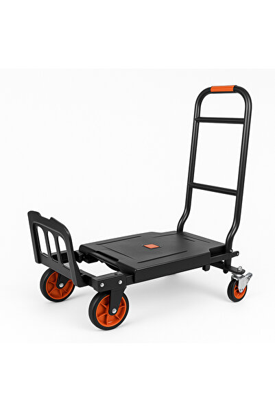 Rafiste Ayarlanabilir Katlanabilir Yük Koli Taşıma Arabası Dört Tekerlekli 120 Kg