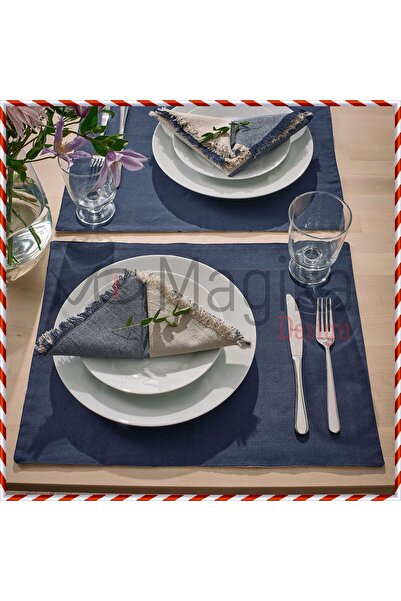 Magika Design MD Nissöga American Service - Dublu față alb și albastru închis 45x35 cm