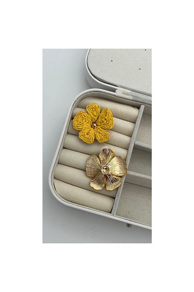 ParlaTakıAksesuar Wicker Flower Earrings