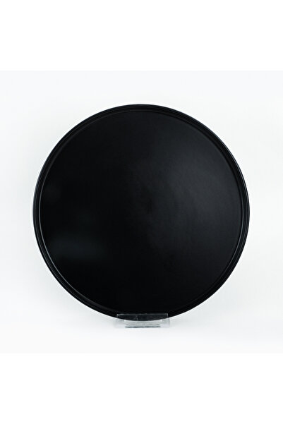 Keramika Tabak Servis Stackable Mat Siyah 27 cm