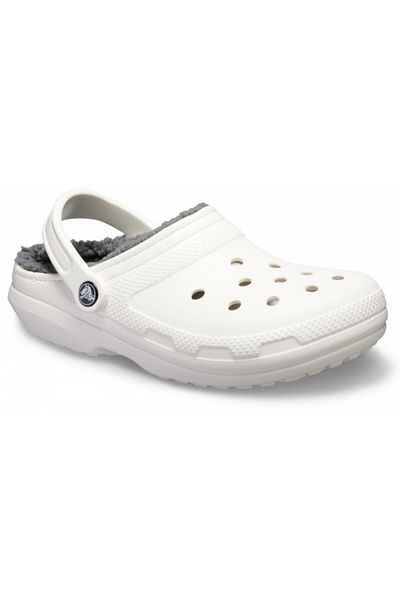 Crocs Saboți Crocs Classic Lined Clog 37-38 EU - M5/W7 US Alb - Alb/Gri