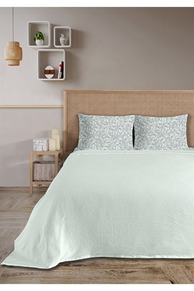 Evim 100% Cotton Olivia Blue Single Pique Set 160 X 230 cm
