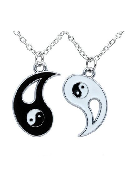 Jewval Bff Best Friends Ying Yang En Iyi Arkadaş Kadın Kolye Şık Tarz Anlamlı Kolyesi Ücretsiz Kargo