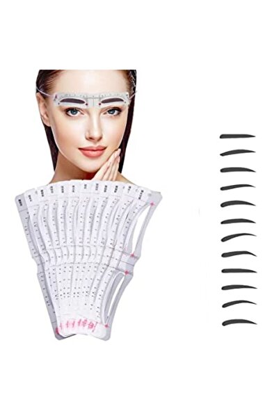 Jewval Microblading Kaş Şablonu 12 Farklı Çift Kaş Kalıcı Makyaj Şablon