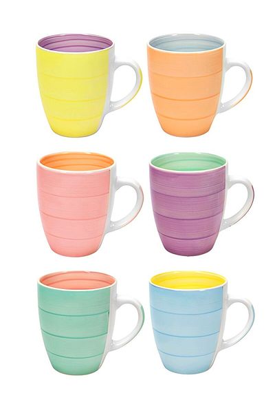 Tavola Coffee and tea mug set 6 350 ml PASTEL