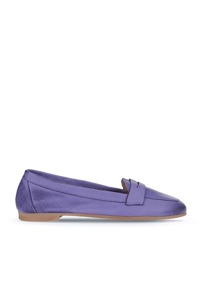 Bueno Shoes Loafer de damă din piele liliac - 01wy0801