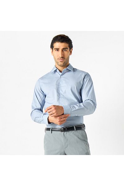 FAV All-Over Print Shirt with Collar and Long Sleeves