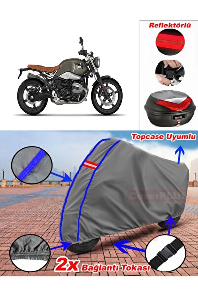 CoverPlus حقيبة خلفية من القماش المشمع باللون الرمادي Bmw R Nine T باللون الأ...
