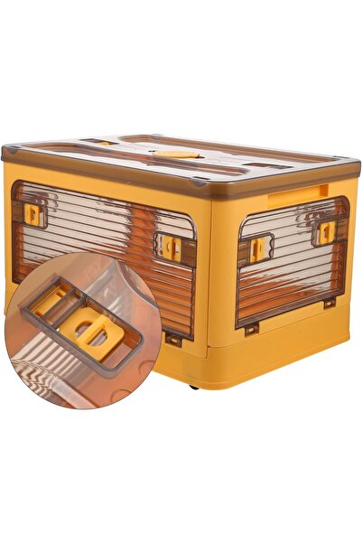 Bibilel Foldable storage box, Flippy, With lid, 29 L, Plastic, 40.5x29x24.5 cm, Orange