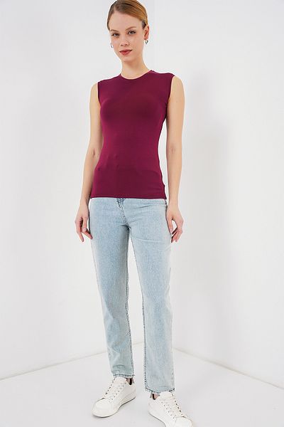 Bigdart Women's Sleeveless Body 4347 - Burgundy