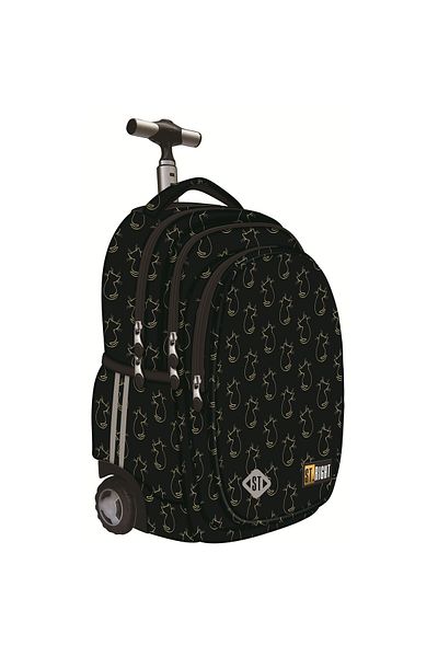 ST Right St.right Trolley Bag, Golden Cats Collection, Tb01, Silicone Wheels, 44x32x25 Cm