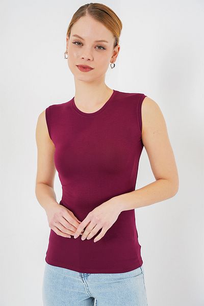 Bigdart Women's Sleeveless Body 4347 - Burgundy
