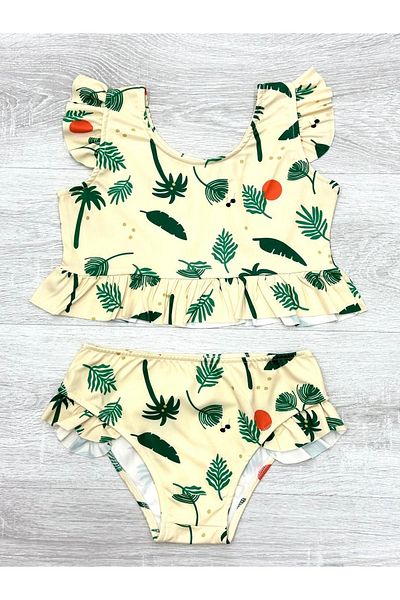 MODANINO Girl's Ruffle Swimsuit Set