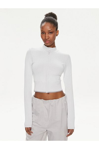 Calvin Klein Women's White Crop Jacket