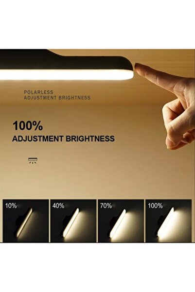 Mighty SİYAH 3 RENK DOKUNMATİK ŞARJLI MASA LAMBASI ÇALIŞMA MASASI EV ELBİSE DOLABI LED IŞIK LAMBA