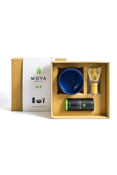 Moya Organik Matcha Seti 30g Toz Çay Kaseli ve Bambu Çırpıcılı Seremoni Başla...