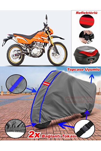 CoverPlus حقيبة خلفية من القماش المشمع ذات اللون الرمادي Motoran Cross XF-250...