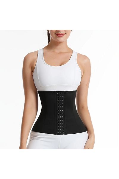 MİSTİRİK Fogliano Model Waist Support Firming 3 Stage Strapless Latex Corset Black Color