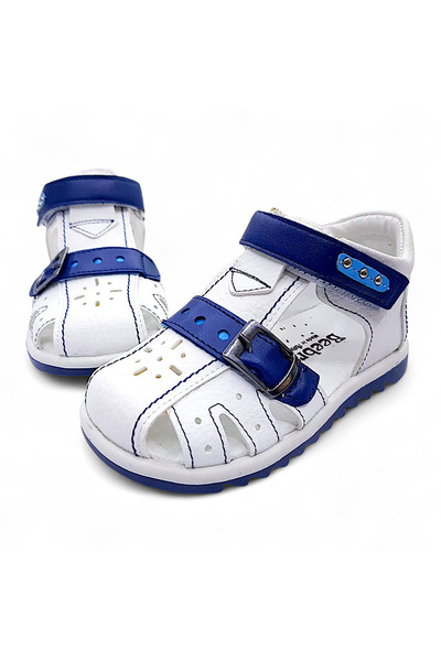 BEEBRON Ortopedske sandale za bebe i decu, bijele i tamnoplave, model Ebtkl2407