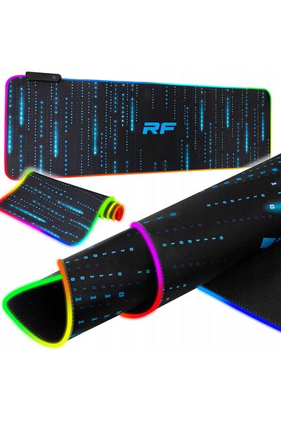 zola Gaming mousepad, anti-slip, rubberized, LED lighting, 80x30 cm, pattern with numbers